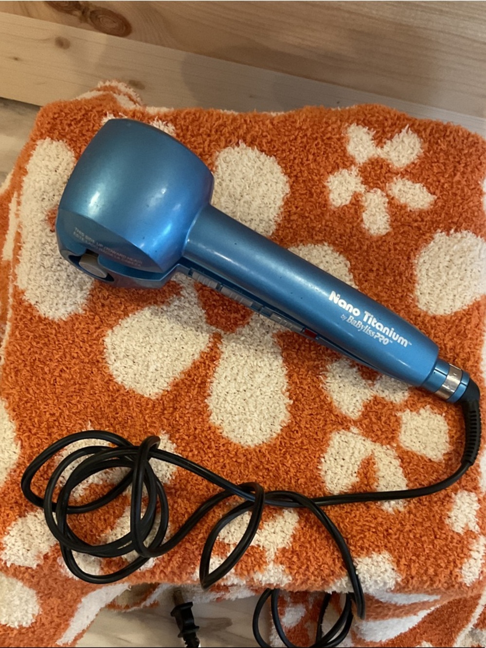 BaBylissPRO Nano Titanium Auto Curler - Blue